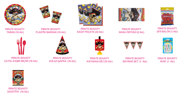 16 Kişilik Pirate Bounty Süper Set antalyahavaifiseknet