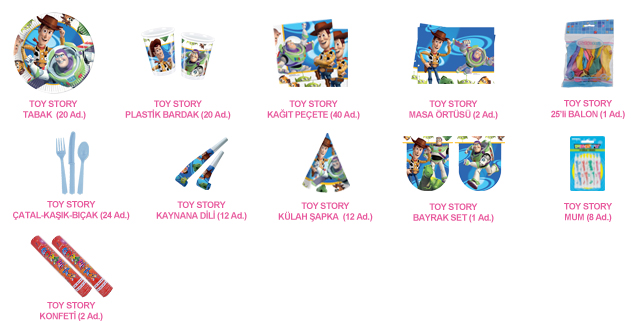 20 Kişilik Toy Story Süper Set antalyahavaifiseknet