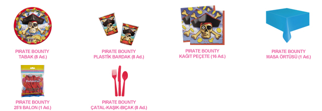 8 Kişilik Pirate Bounty Ekonomik Set antalyahavaifiseknet
