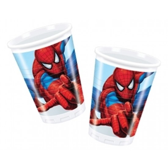 10 Adet 180/200cc Spiderman Klasik Plastik Bardak