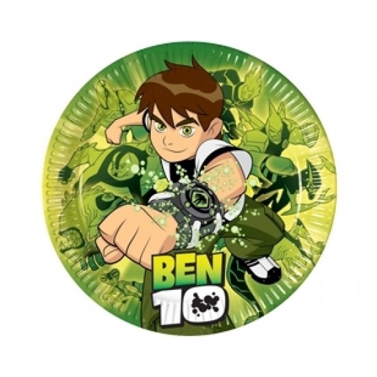 10 Adet 23 Santim Ben 10 Kağıt Tabak