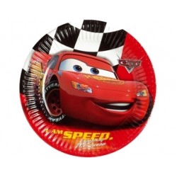 10 Adet 23 Santim Cars Red Kağıt Tabak