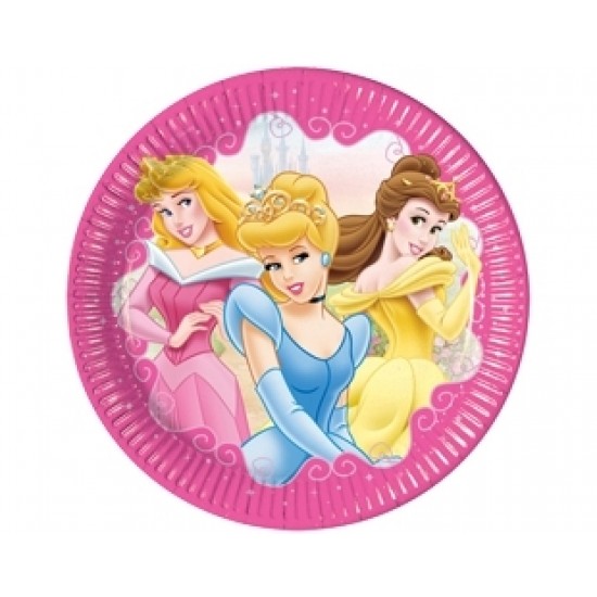 10 Adet 23 Santim Prenses Fairytale Kağıt Tabak