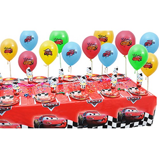 10 Kişilik Cars Red Mini Set