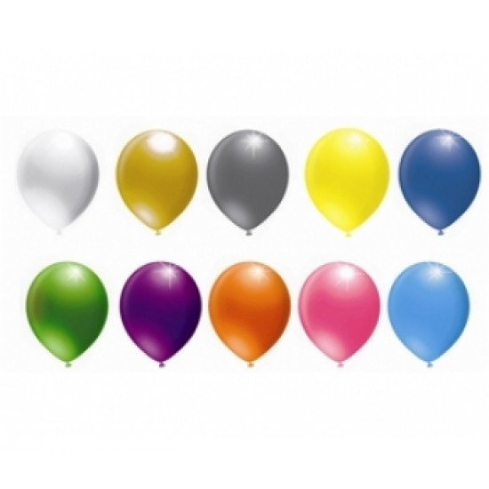 100lü 12 İnç Metalik Renk Latex Balon