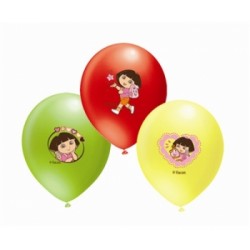 100lü 4+1 Dora Baskılı Karışık Pastel Renk Balon