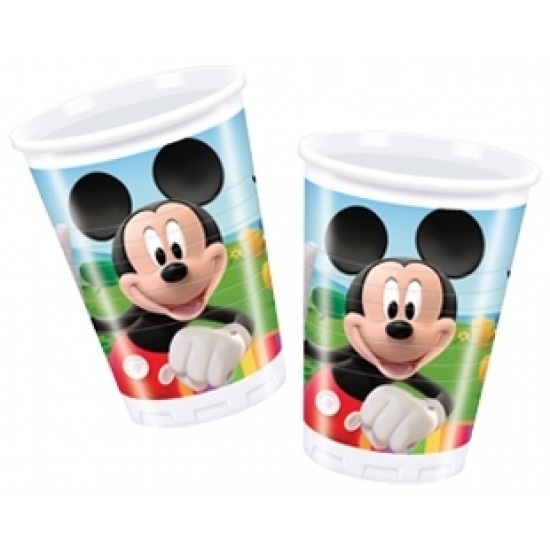 10 Adet 180/200 cc Mickey Renkler Plastik Bardak