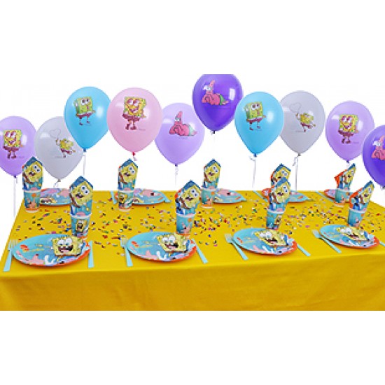 10 Kişilik Sponge Bob Ekonomik Set