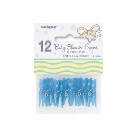 12 Adet Baby Blue Favors Mandal