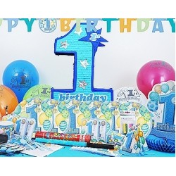 16 Kişilik First Birthday Blue Lüks Set