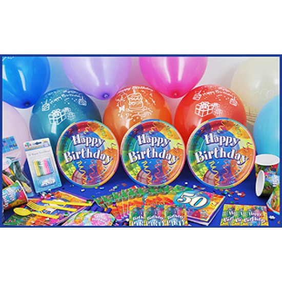 16 Kişilik 50 Yaş Brilliant Birthday Süper Set