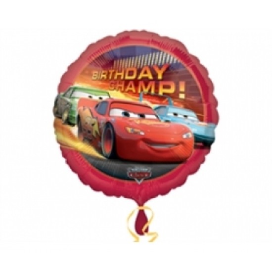 18 İnç Cars Birthday Champ Folyo Balon