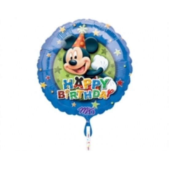 18 İnç Mickey Birthday Stars Folyo Balon