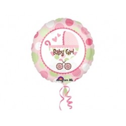 18 inç Baby Girl Buggy Paketli Folyo Balon