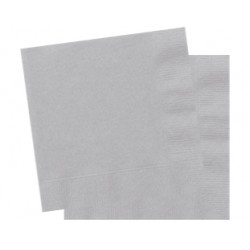 20 Adet 33X33 Santim Silver Peçete