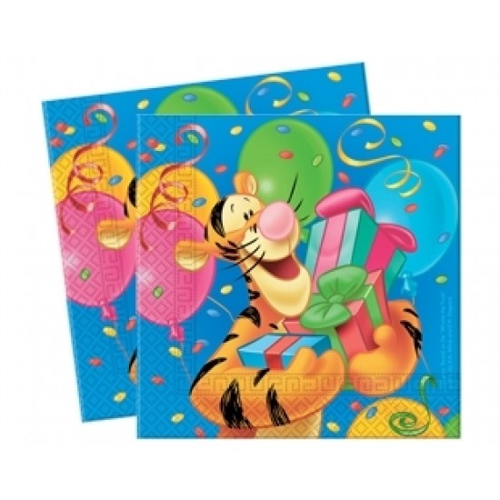 20 Adet 33X33 Santim Winnie Doğum Günü Kağıt Peçete