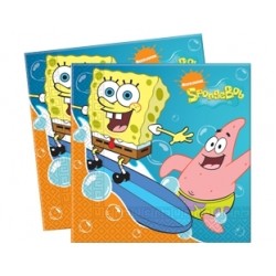 20 Adet 33x33 Cm. Sponge Bob Surfing Kağıt Peçete