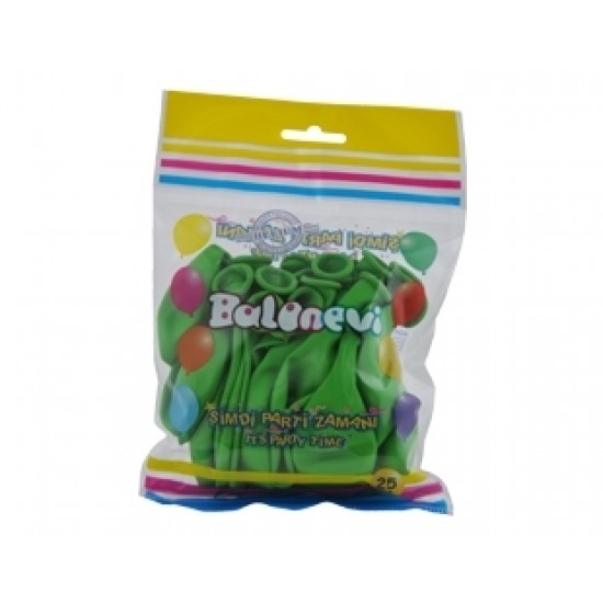 25li 12 inç Açık Yeşil Baskı Balon