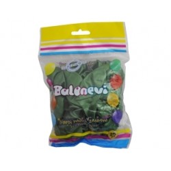 25li 12 inç Metalik Yeşil Baskı Balon