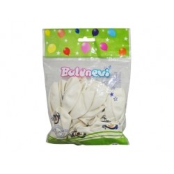 25li Çepeçevre 12 inç Beyaz Nazar Boncuğu Baskılı Balon