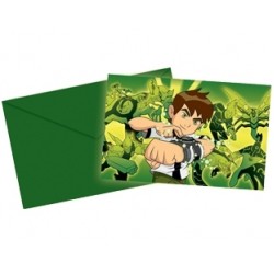 6 Adet Ben 10 Davetiye