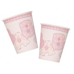 8 adet 180/200cc Baby Pink Stitching Bardak 