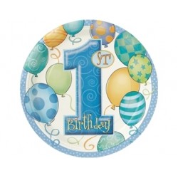 8 Adet 23 Santim First Birthday Balloons Blue Tabak