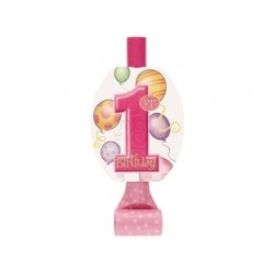 8 Adet First Birthday Balloons Pink Kaynana Dili