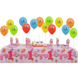 8 Kişilik First Birthday Pink Mini Set