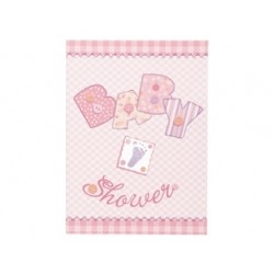 8 tane Baby Pink Stitching Davetiye