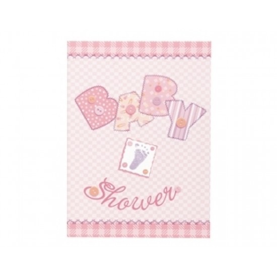 8 tane Baby Pink Stitching Davetiye