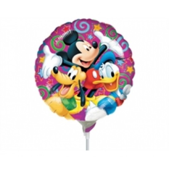 9 inç Disney Mickey ve Arkadaşları Kutlama Folyo Balon