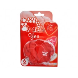 Kırmızı Renk I Love You Kalp Blister Balon