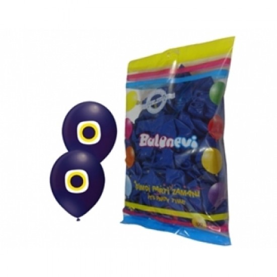 Lacivert Nazar Boncuğu Baskılı 12 inç Balon