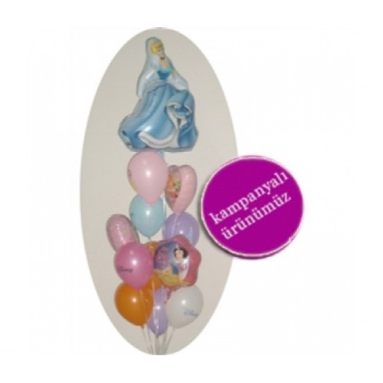 Prenses Güzel Uçan Balon Demeti