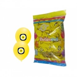 Sarı Nazar Boncuğu Baskılı 12 inç Balon