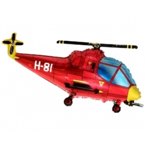 Supershape Kırmızı Helikopter Folyo Balon