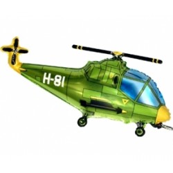 Supershape Yeşil Helikopter Folyo Balon
