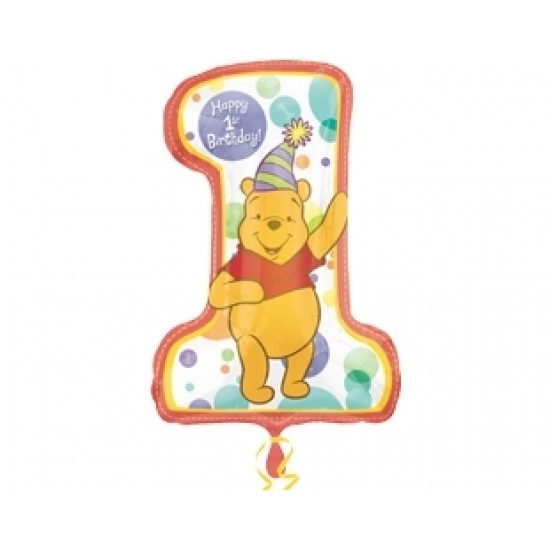 Winnie the Pooh 1 Yaş Supershape Folyo Balon