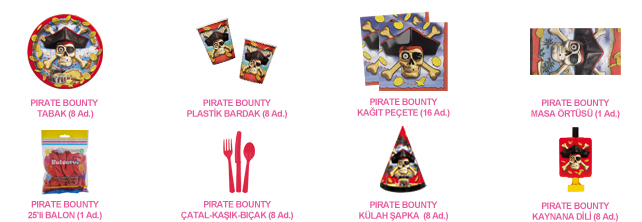 8 Kişilik Pirate Bounty Mini Set antalyahavaifiseknet